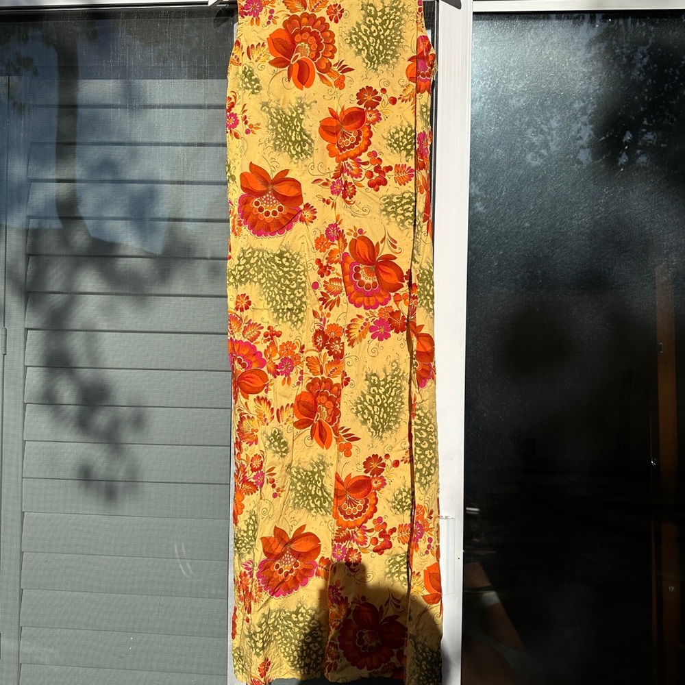 Clio Vibrant Floral Dress in Yellow and Red